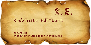 Kránitz Róbert névjegykártya