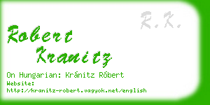 robert kranitz business card